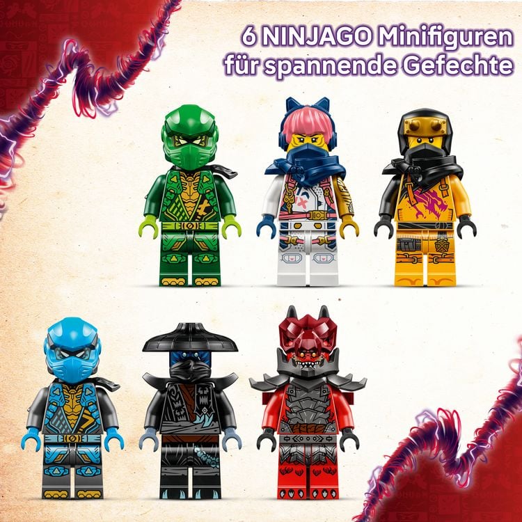 Produktbild: LEGO NINJAGO Chaosdrache Donnerzahn - Ninja Set mit 6 Minifiguren 71832
