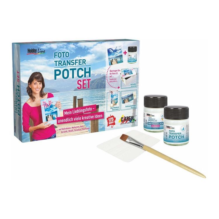 Produktbild: KREUL Foto Transfer Potch Set, Transfer Potch + &Uuml;berzugslack Gl&auml;nzend