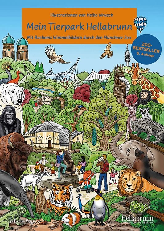 Produktbild: Mein Tierpark Hellabrunn - Wimmelbilderbuch mit Illustrationen von Heiko Wrusch Kinderbuch