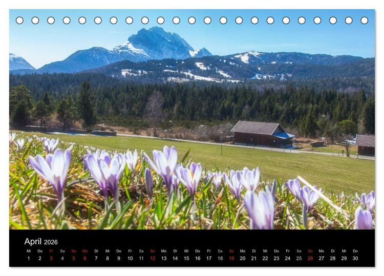 Produktbild: Bergblicke - Elmau (Tischkalender 2026 DIN A5 quer), CALVENDO Monatskalender