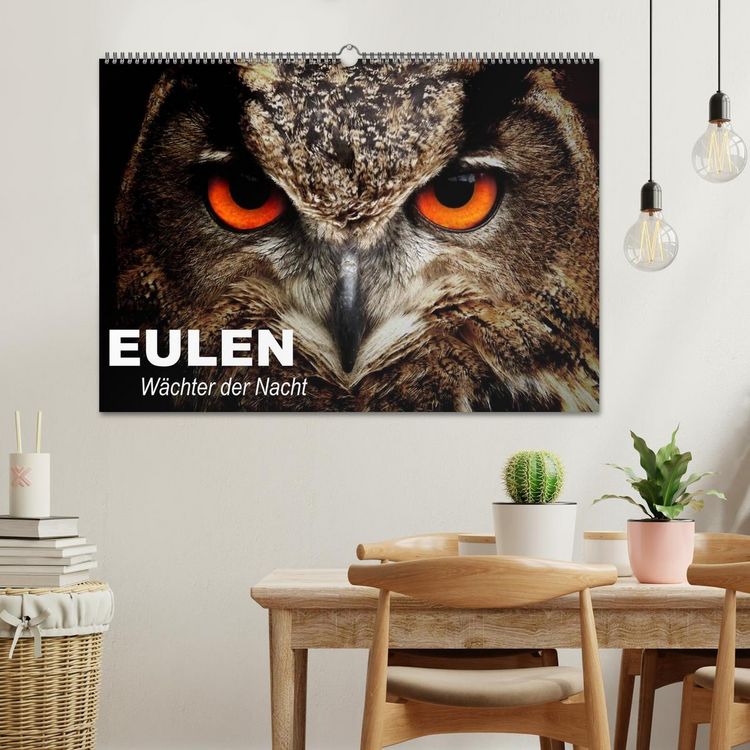 Produktbild: Eulen. W&auml;chter der Nacht (Wandkalender 2026 DIN A2 quer), CALVENDO Monatskalender