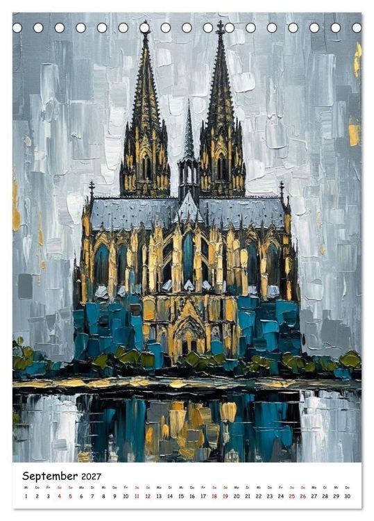 Produktbild: K&ouml;lner Dom-Impressionen: Eine k&uuml;nstlerische Reise (Tischkalender 2027 DIN A5 hoch), CALVENDO Monatskalender