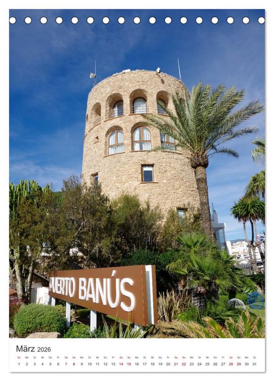 Produktbild: Marbella - Die Costa del Sol in Hochform (Tischkalender 2026 DIN A5 hoch), CALVENDO Monatskalender