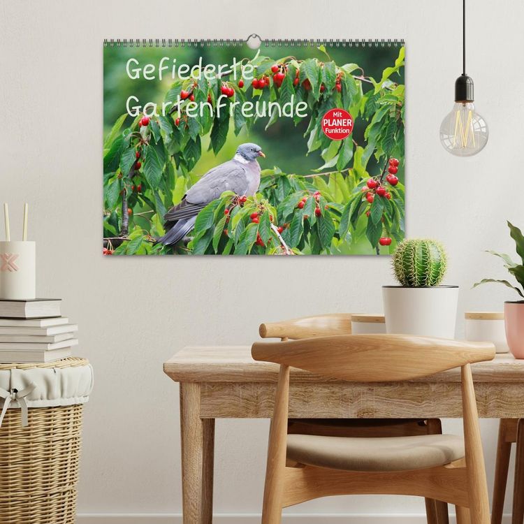 Produktbild: Gefiederte Gartenfreunde (Wandkalender 2026 DIN A3 quer), CALVENDO Monatskalender