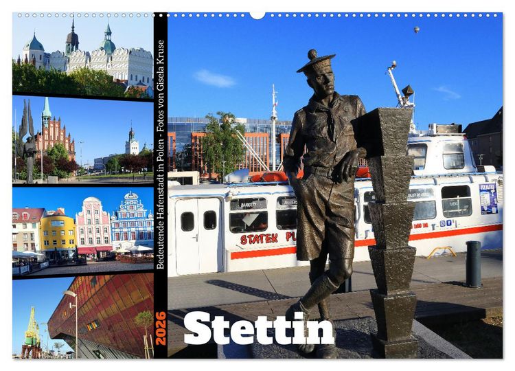 Produktbild: Stettin - Bedeutende Hafenstadt in Polen (Wandkalender 2026 DIN A2 quer), CALVENDO Monatskalender