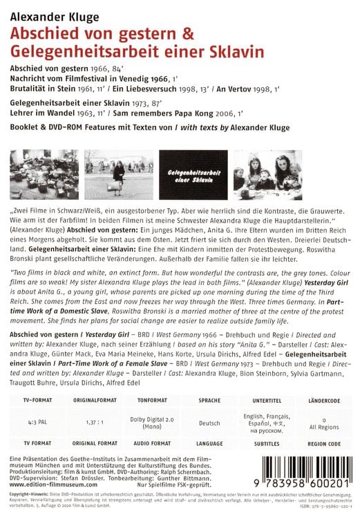 Produktbild: Abschied von gestern/Gelegenheitsarbeit einer Skalvin - Edition Filmmuseum [2 DVDs]
