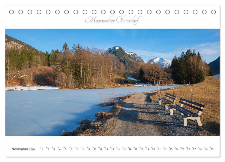 Produktbild: Wanderlust Oberstdorf (Tischkalender 2026 DIN A5 quer), CALVENDO Monatskalender