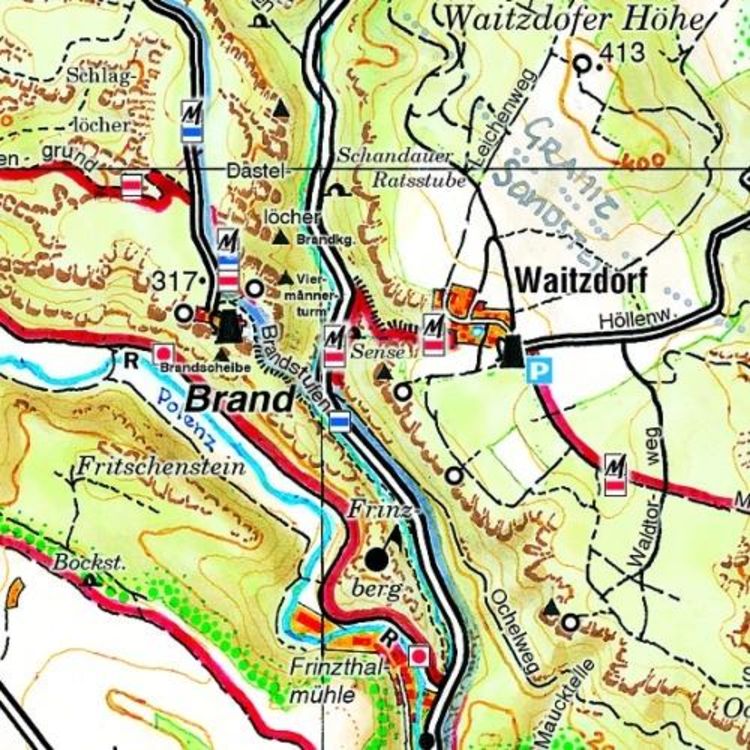 Produktbild: Gro&szlig;e Karte der S&auml;chsischen Schweiz 1:30000