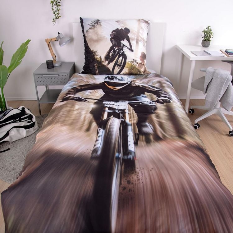 Produktbild: Herding 4859437050 - Young Collection, Mountainbike, Bettw&auml;sche-Set, Mikrofaser, 80 x 80 cm, 135 x 200 cm