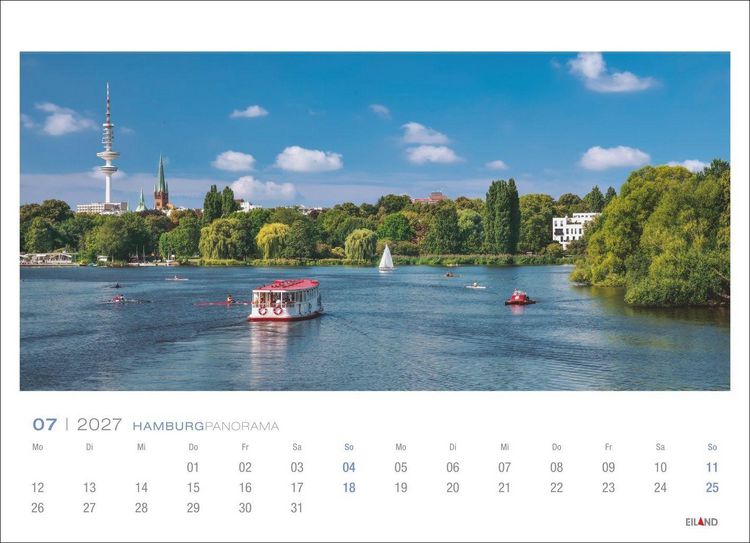 Produktbild: Hamburg Panorama-Postkartenkalender 2027