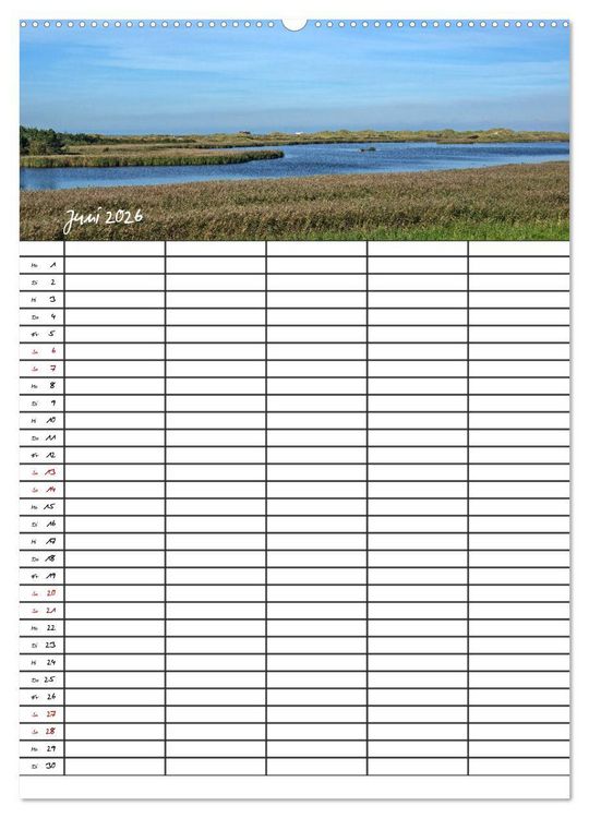 Produktbild: St. Peter Ording Familienplaner (hochwertiger Premium Wandkalender 2026 DIN A2 hoch), Kunstdruck in Hochglanz