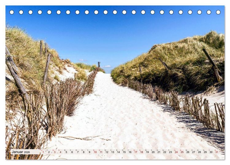 Produktbild: SYLT D&uuml;nenwege (Tischkalender 2026 DIN A5 quer), CALVENDO Monatskalender