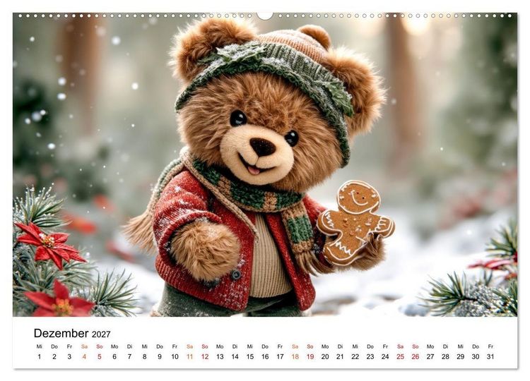 Produktbild: Teddyb&auml;r - klein aber oho (Wandkalender 2027 DIN A2 quer), CALVENDO Monatskalender