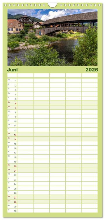 Produktbild: Familienplaner 2026 - Schwarzwald - Das Murgtal mit 5 Spalten (Wandkalender, 21 x 45 cm) CALVENDO