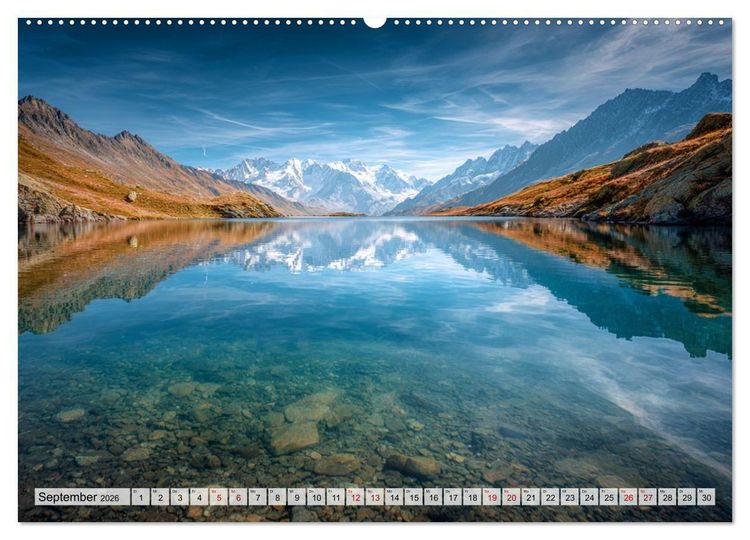 Produktbild: Die Sprache der Gipfel (hochwertiger Premium Wandkalender 2026 DIN A2 quer), Kunstdruck in Hochglanz