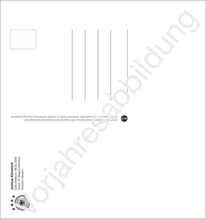 Produktbild: DFB M&auml;nner Postkartenkalender 2027