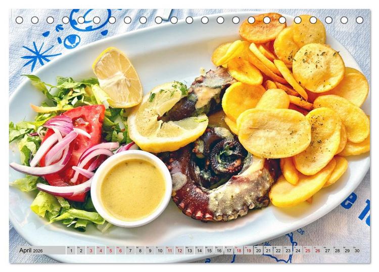 Produktbild: Griechisch Lecker (Tischkalender 2026 DIN A5 quer), CALVENDO Monatskalender