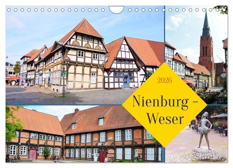 Produktbild: Nienburg - Weser (Wandkalender 2026 DIN A4 quer), CALVENDO Monatskalender