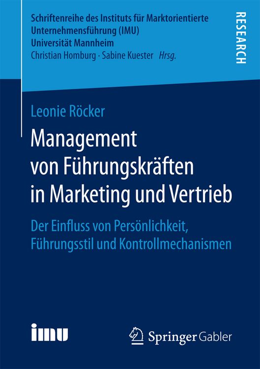 Produktbild: Management von F&uuml;hrungskr&auml;ften in Marketing und Vertrieb