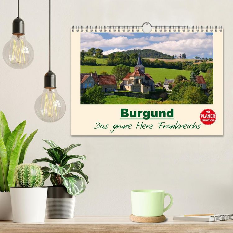 Produktbild: Burgund - Das gr&uuml;ne Herz Frankreichs (Wandkalender 2026 DIN A4 quer), CALVENDO Monatskalender