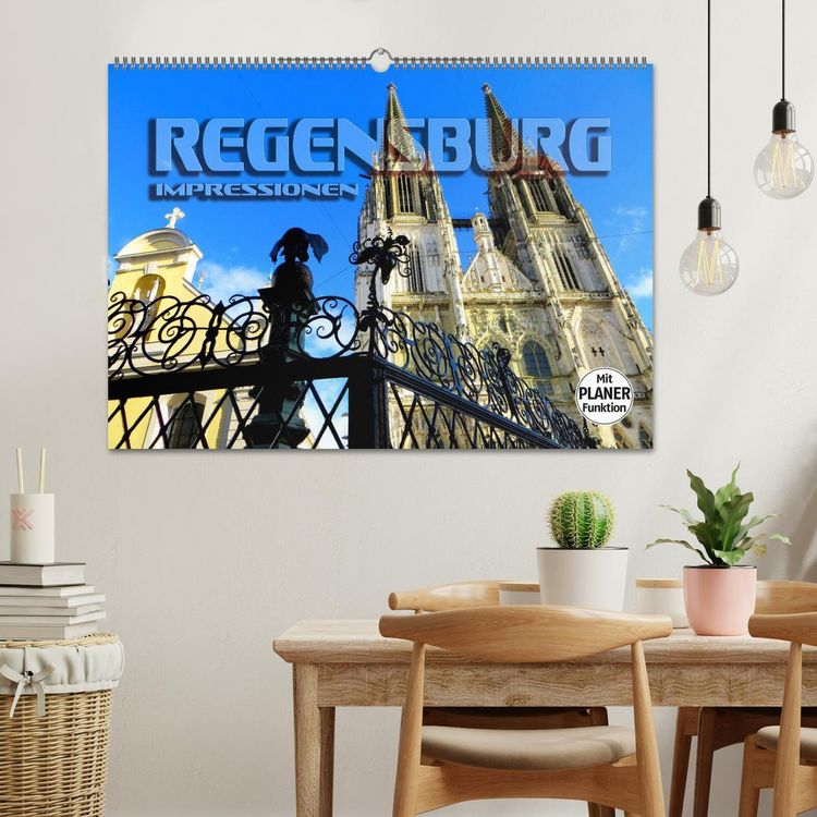 Produktbild: REGENSBURG - Impressionen (Wandkalender 2026 DIN A2 quer), CALVENDO Monatskalender