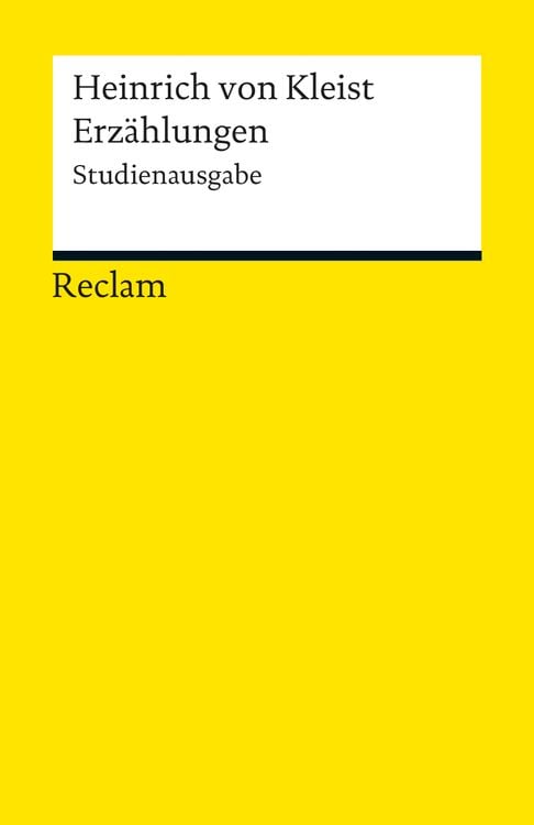Bild vom Artikel Erzählungen. Studienausgabe vom Autor Heinrich Kleist