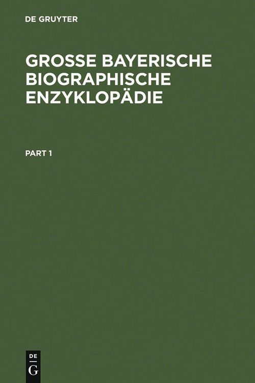 Produktbild: Gro&szlig;e Bayerische Biographische Enzyklop&auml;die