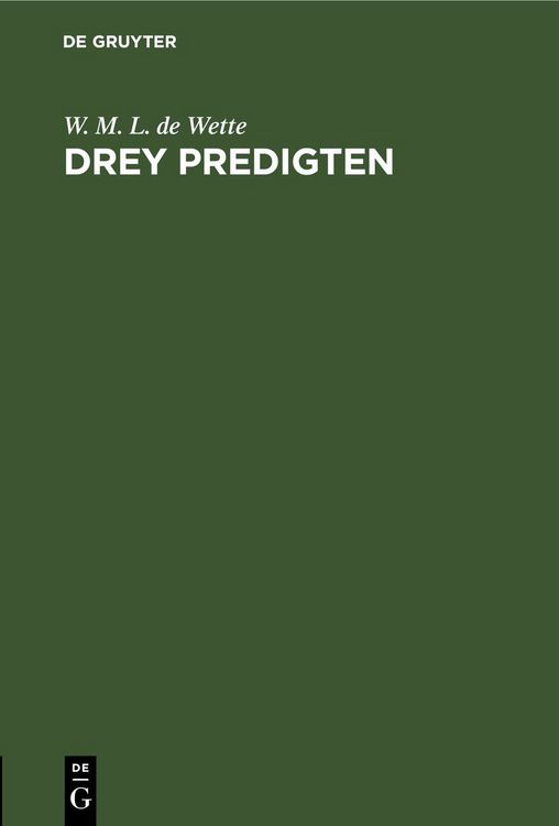 Produktbild: Drey Predigten