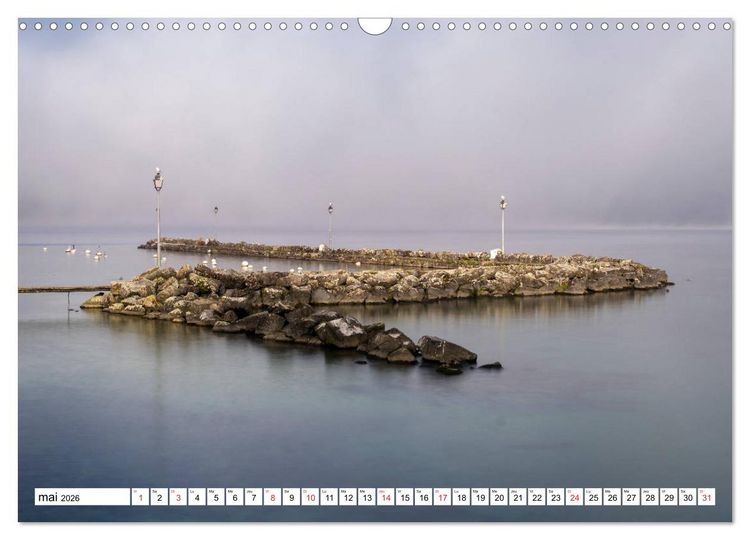 Produktbild: Entre France et Suisse, le lac L&eacute;man (Calendrier mural 2026 DIN A3 vertical), CALVENDO calendrier mensuel