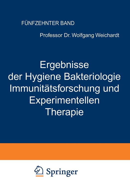 Produktbild: Ergebnisse der Hygiene Bakteriologie Immunit&auml;tsforschung und Experimentellen Therapie