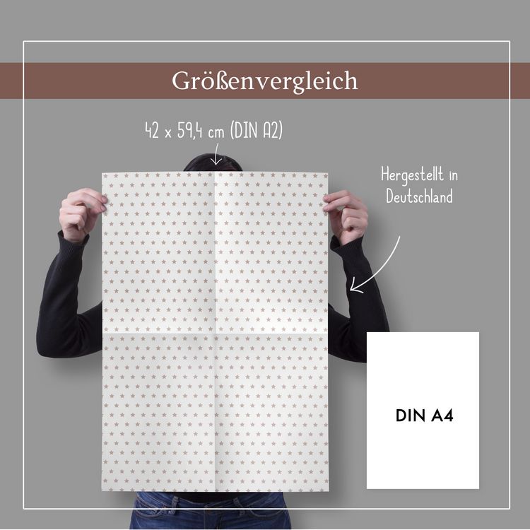 Produktbild: Geschenkpapier-Set Sterne (hell-rosa, wei&szlig;)