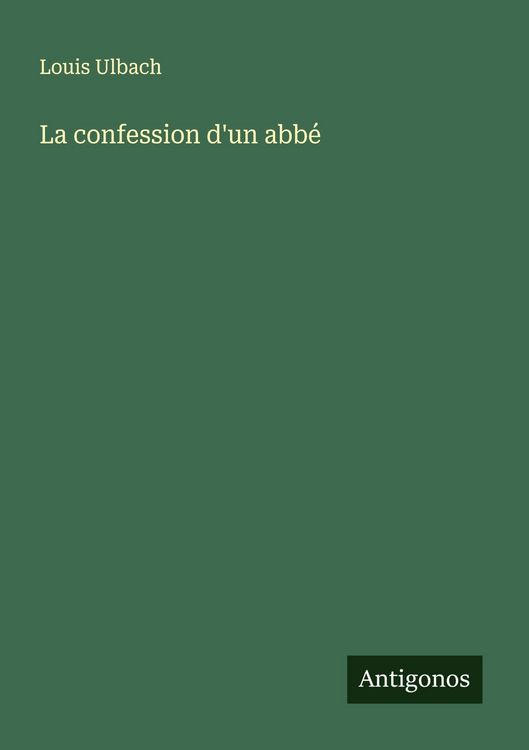 Produktbild: La confession d'un abb&eacute;