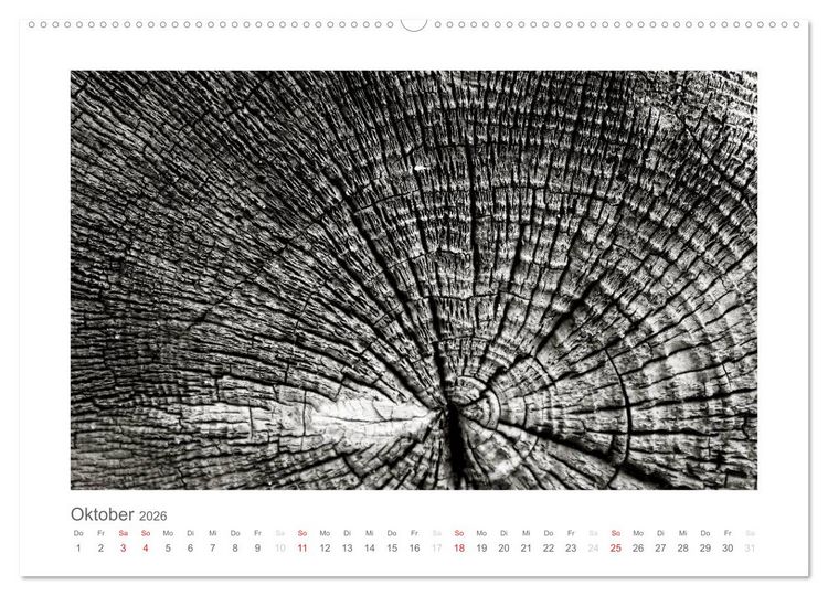 Produktbild: einfach schwarz-wei&szlig; (Wandkalender 2026 DIN A2 quer), CALVENDO Monatskalender