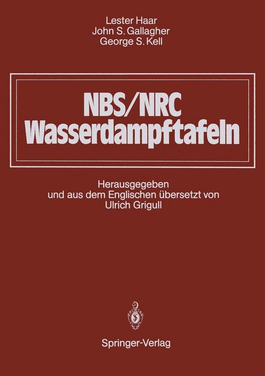 Produktbild: NBS/NRC Wasserdampftafeln