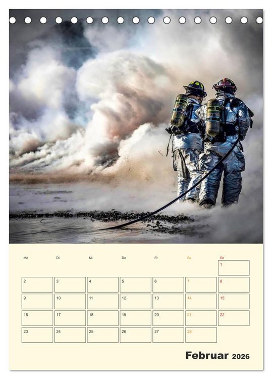 Produktbild: Feuerwehr - selbstloser Dienst weltweit (Tischkalender 2026 DIN A5 hoch), CALVENDO Monatskalender