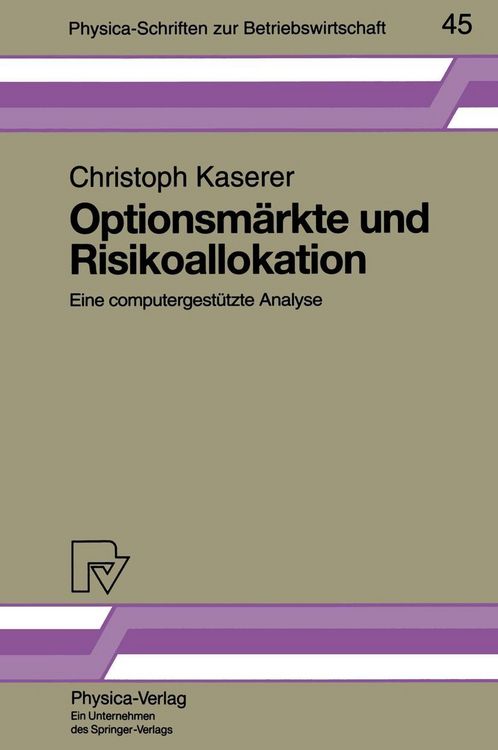 Produktbild: Optionsm&auml;rkte und Risikoallokation