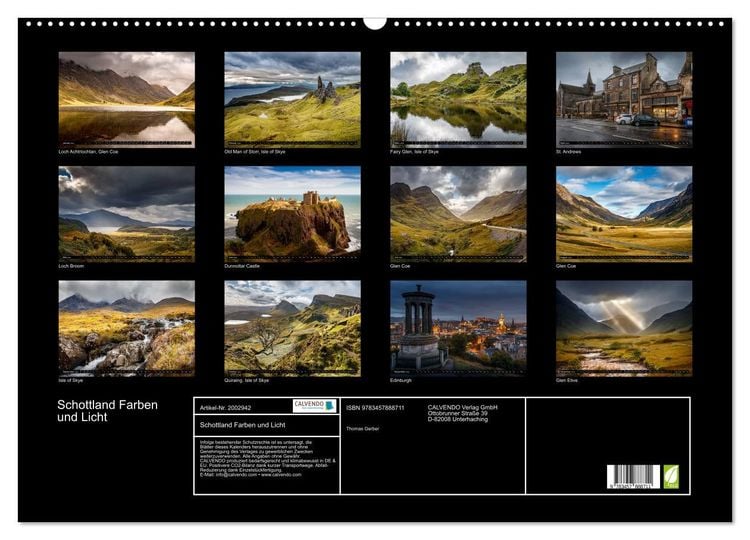 Produktbild: Schottland Farben und Licht (Wandkalender 2026 DIN A2 quer), CALVENDO Monatskalender