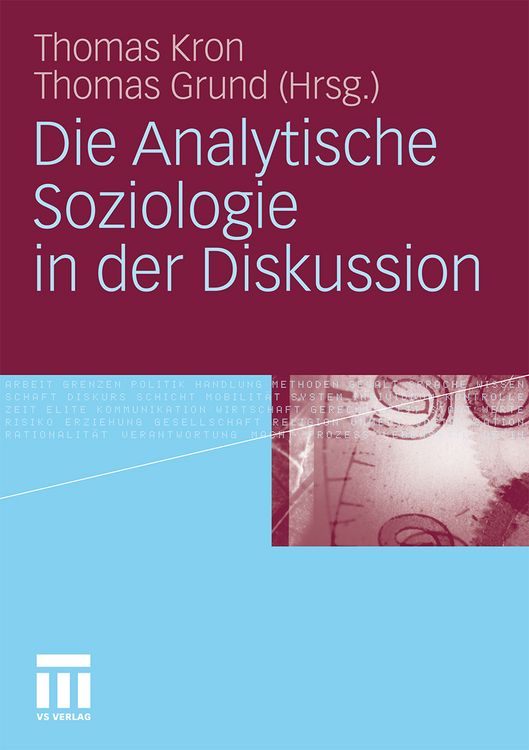 Produktbild: Die Analytische Soziologie in der Diskussion