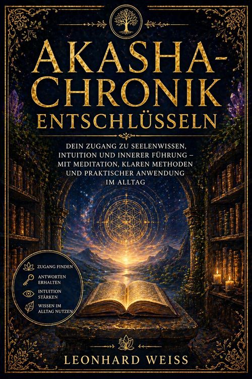 Produktbild: Akasha-Chronik entschl&uuml;sseln: Dein Zugang zu Seelenwissen, Intuition und innerer F&uuml;hrung  mit Meditation, klaren Methoden und praktischer Anwendung i