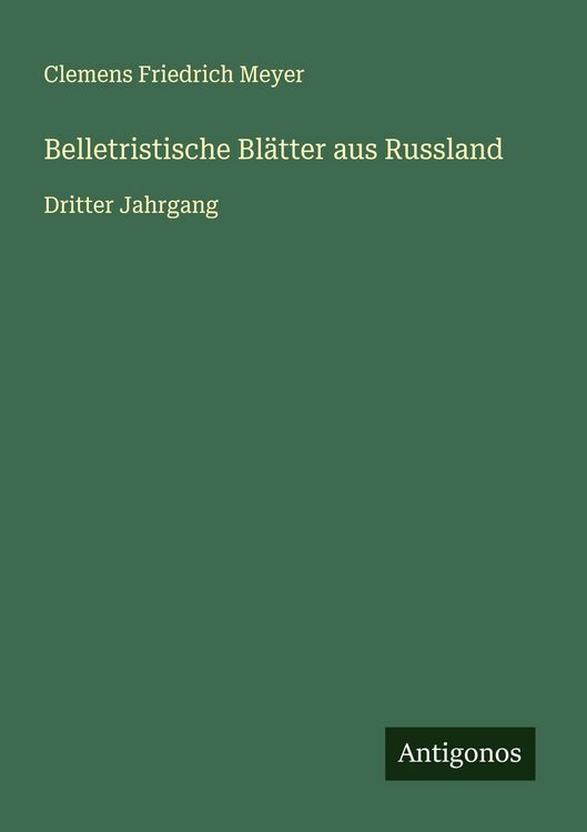 Produktbild: Belletristische Bl&auml;tter aus Russland