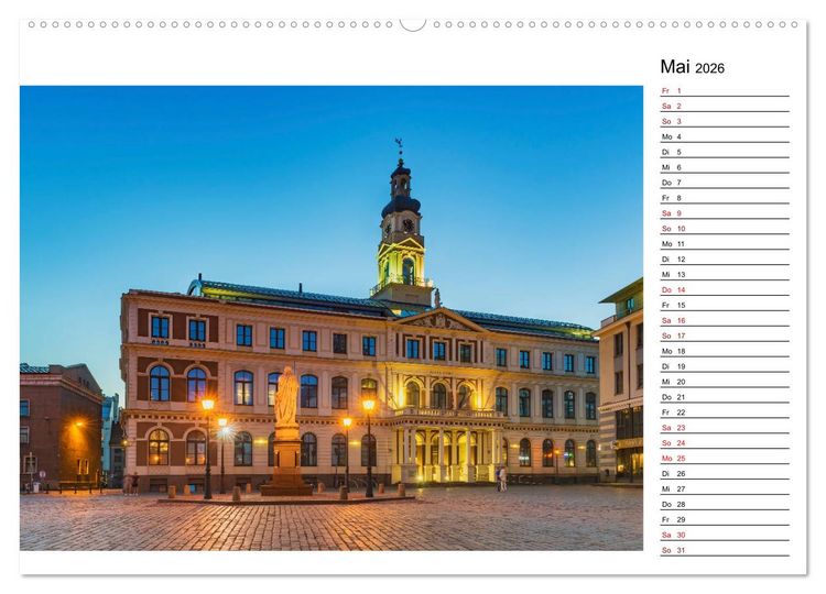 Produktbild: Ein Wochenende in Riga (Wandkalender 2026 DIN A2 quer), CALVENDO Monatskalender