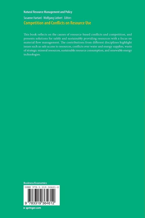 Produktbild: Competition and Conflicts on Resource Use