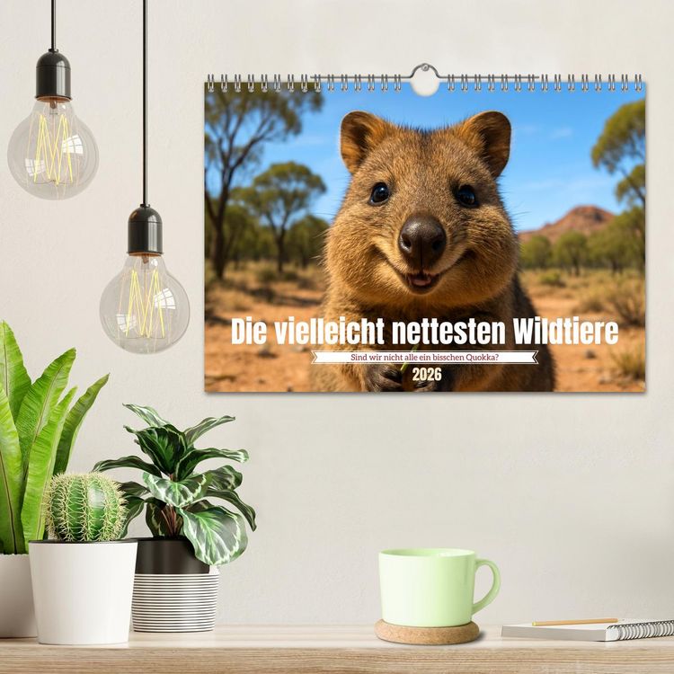 Produktbild: Die vielleicht nettesten Wildtiere (Wandkalender 2026 DIN A4 quer), CALVENDO Monatskalender