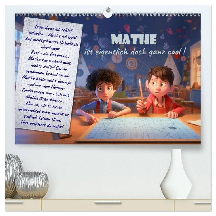 Produktbild: Mathe ist eigentlich doch ganz cool! (hochwertiger Premium Wandkalender 2026 DIN A2 quer), Kunstdruck in Hochglanz