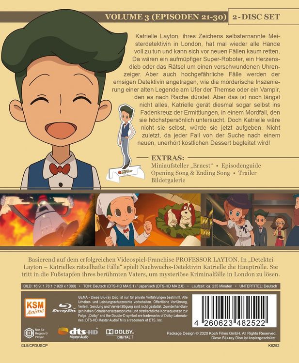 Produktbild: Detektei Layton - Katrielles r&auml;tselhafte F&auml;lle: Volume 3 (Episode 21-30) [2 BRs]