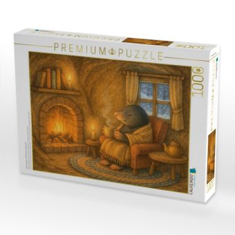 Produktbild: CALVENDO Puzzle Kaminzauber mit Maulwurfsmoment | 1000 Teile Lege-Gr&ouml;&szlig;e 64x48cm Foto-Puzzle f&uuml;r gl&uuml;ckliche Stunden