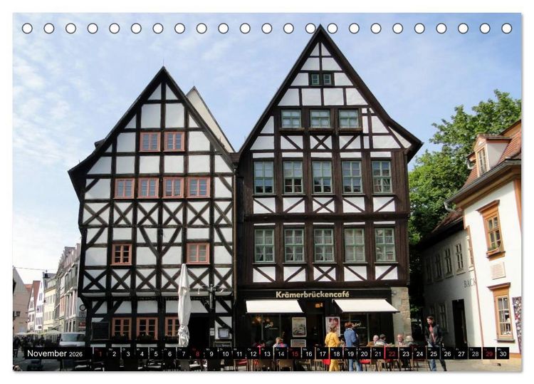 Produktbild: Willkommen in ERFURT (Tischkalender 2026 DIN A5 quer), CALVENDO Monatskalender
