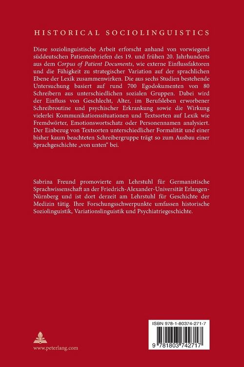 Produktbild: Lexikalische Variation in Patientenbriefen des 19. und fr&uuml;hen 20. Jahrhunderts