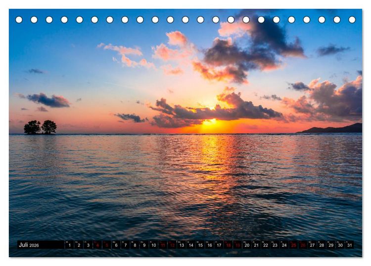 Produktbild: Seychellen - Das wahre Paradies (Tischkalender 2026 DIN A5 quer), CALVENDO Monatskalender