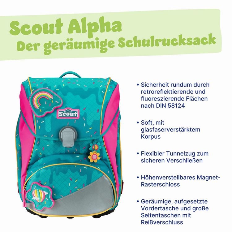 Produktbild: Scout Schulranzen Set Alpha, Schulranzen Set, 4tlg, Happy Confetti